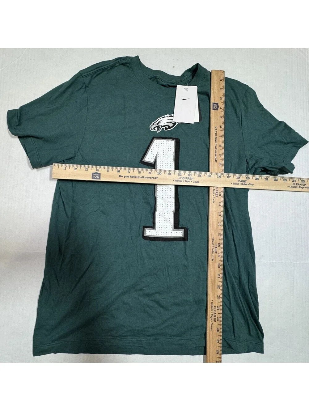 Nike Tee Jalen Hurts Philadelphia Eagles Green Jersey T Shirt Size L NWT